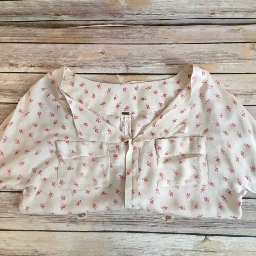 F R E E P E O P L E Floral Button Down Tee - image 6